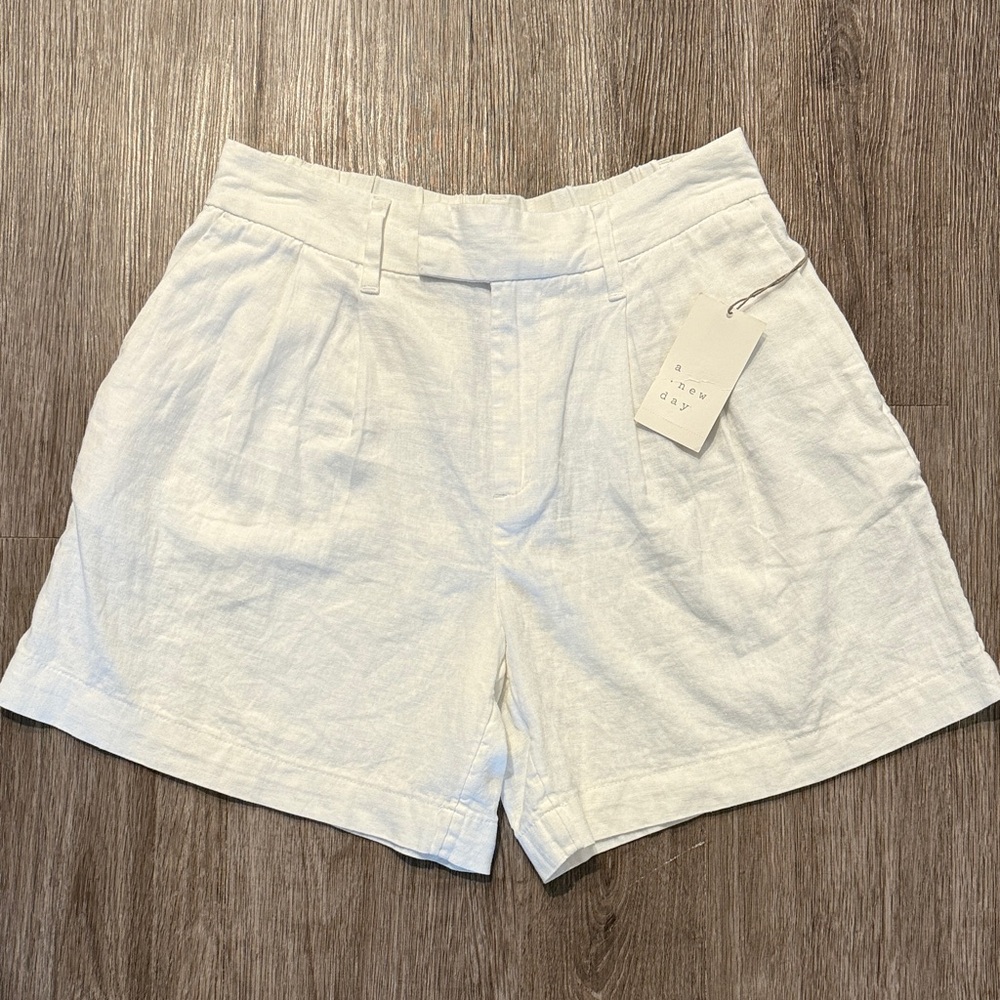 a new day High Waist White Shorts